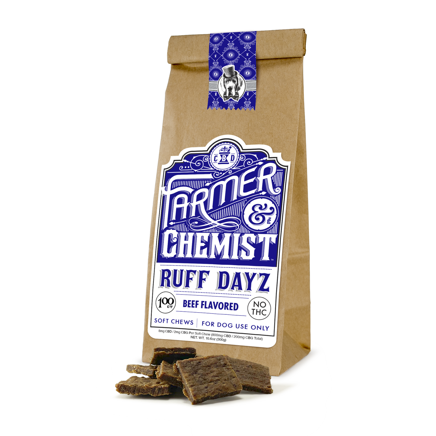 RUFF DAYZ - Masticables blandos para perros con sabor a ternera de 100 ct