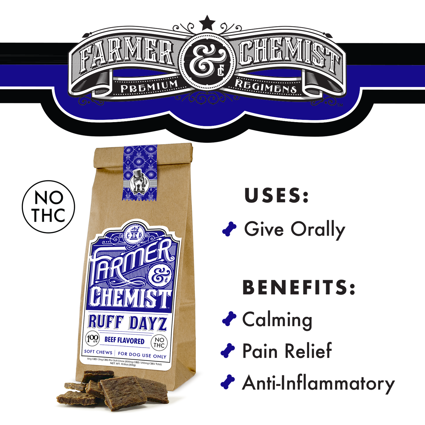 RUFF DAYZ - Masticables blandos para perros con sabor a ternera de 100 ct