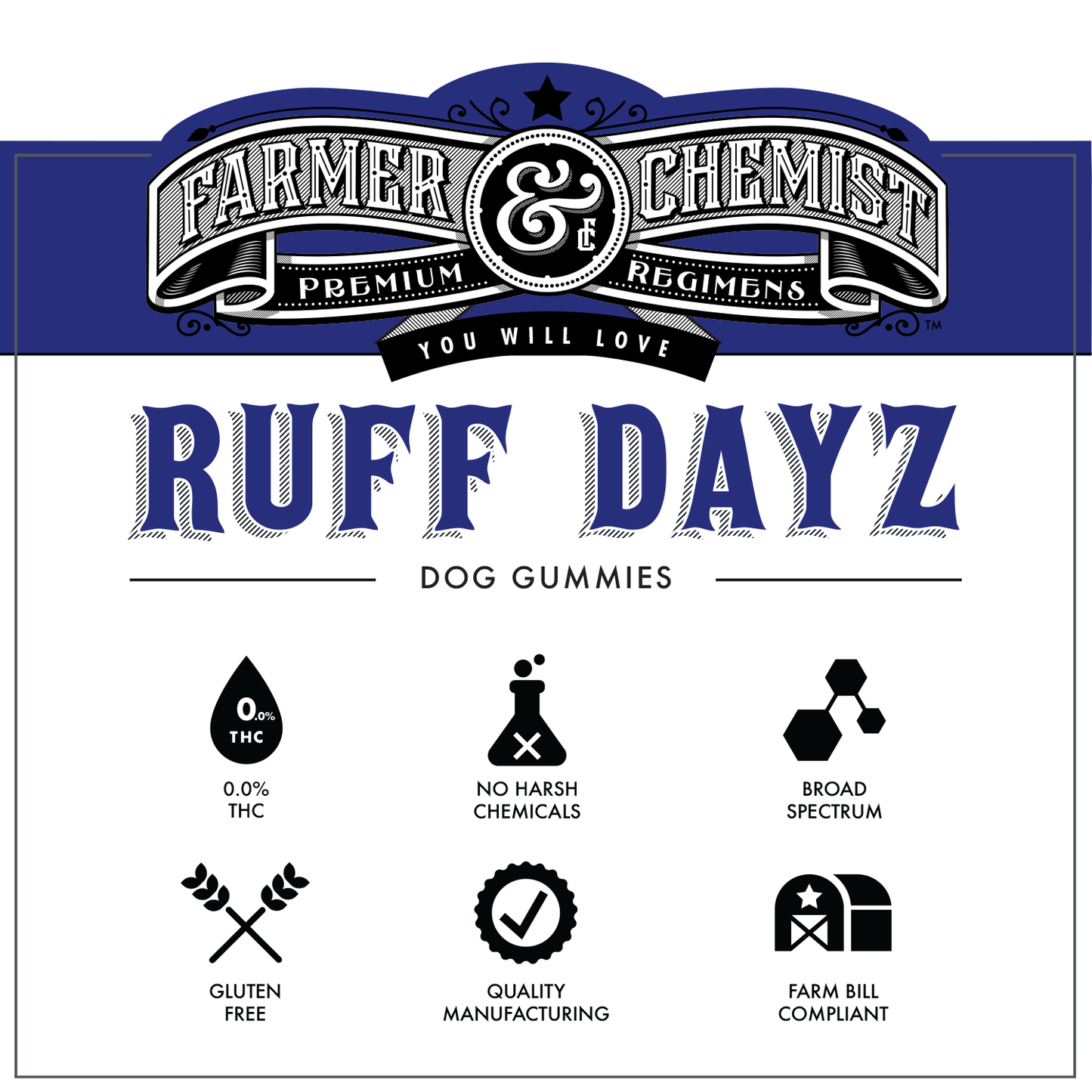 RUFF DAYZ - 100 Stück Bacon Geschmack Hundegummis - Pro Gummi: CBD 12mg, CBG 4mg