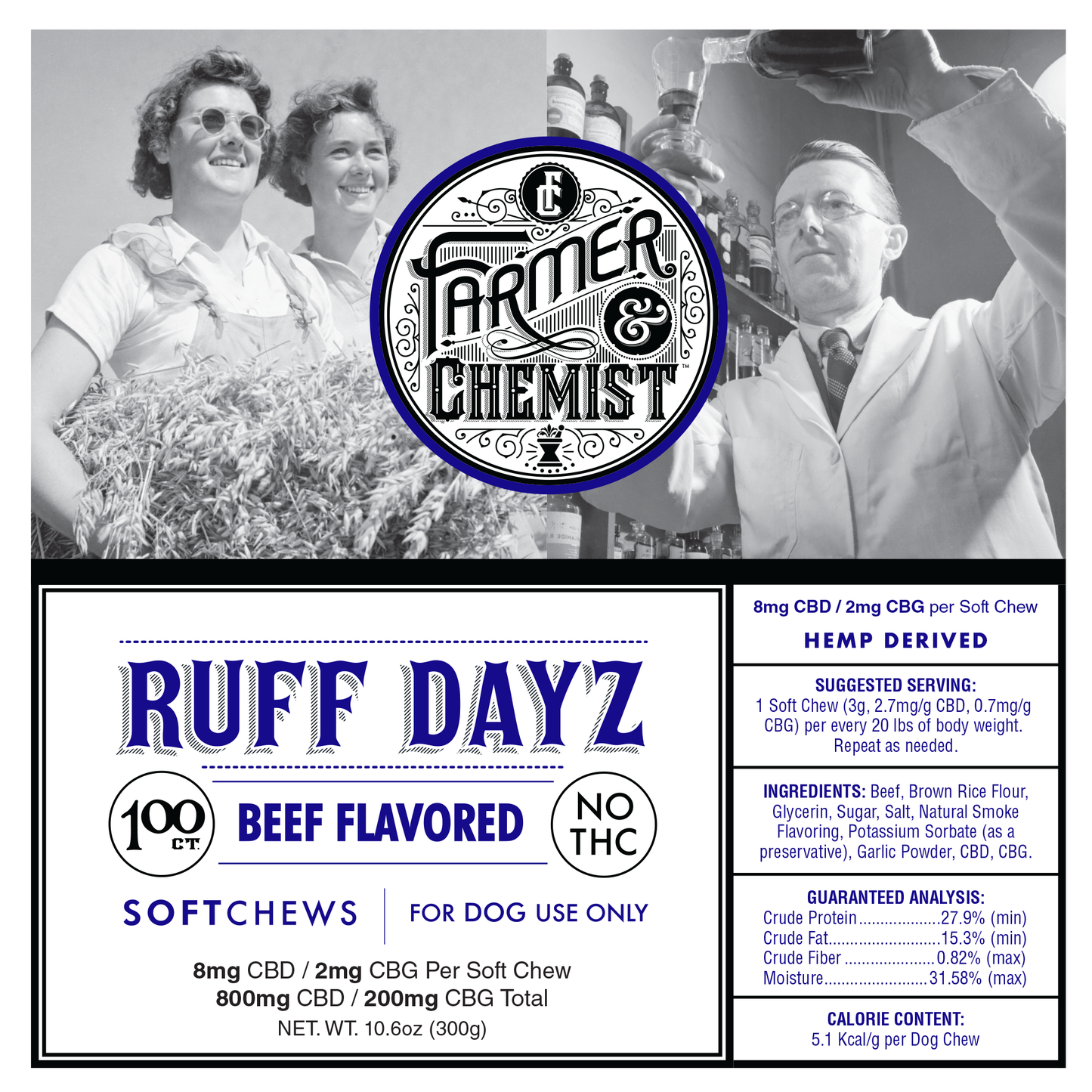 RUFF DAYZ - Masticables blandos para perros con sabor a ternera de 100 ct
