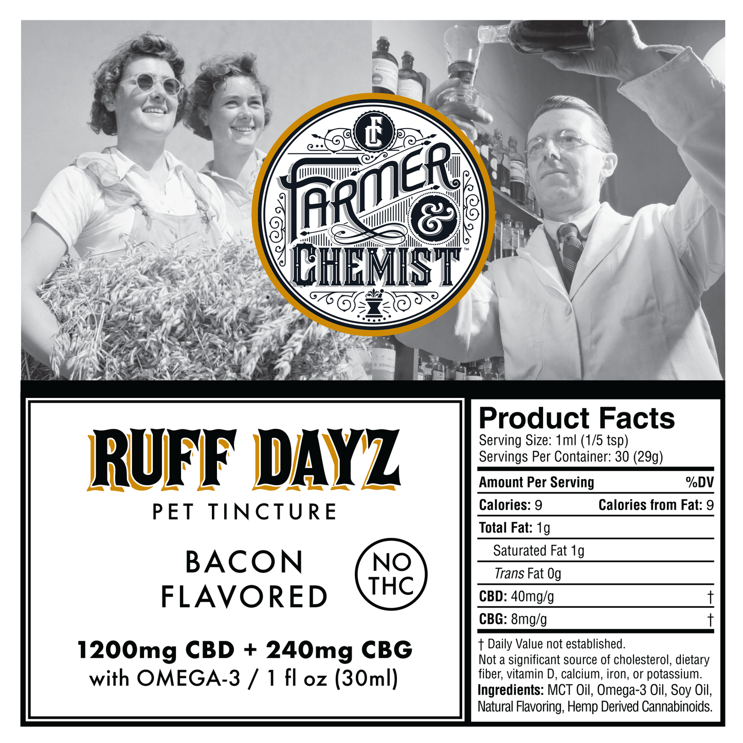 RUFF DAYZ - 1200mg Medium - Large Dog Tincture (Case pack of 4)