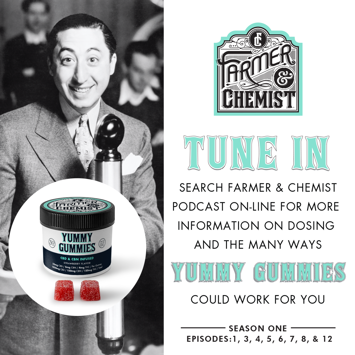 YUMMY GUMMIES - 30ct 35mg CBD / 5mg CBN / 4mg THC Gummies Per Gummy (Case pack of 4)