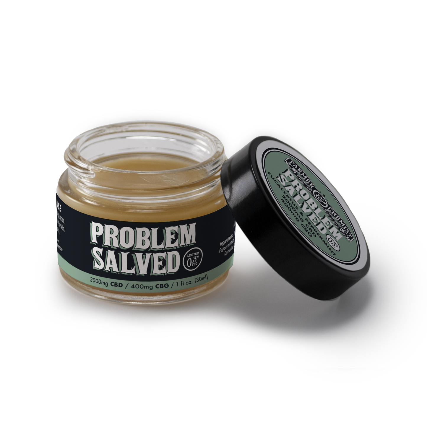PROBLEM GESAGT – 1 Unze. 2000 mg CBD/400 mg CBG mit Eukalyptus und Pfefferminze (4er-Packung)