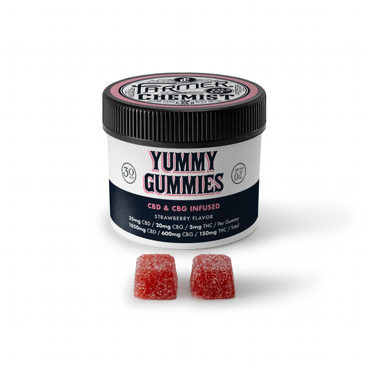 YUMMY GUMMIES - 30ct 35mg CBD / 20mg CBG / 5mg THC Per Gummy - Pain/Anti-Inflammatory