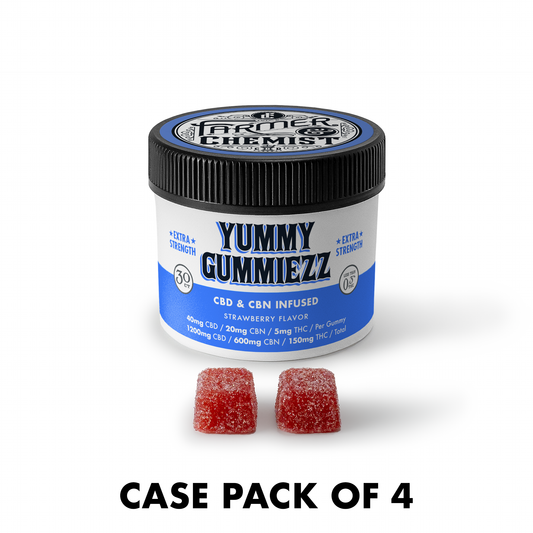 YUMMY GUMMIEZZ - 30 Count: 40mg CBD / 20mg CBN / 5mg THC Per Gummy - Sleep & Relax(Case pack of 4)