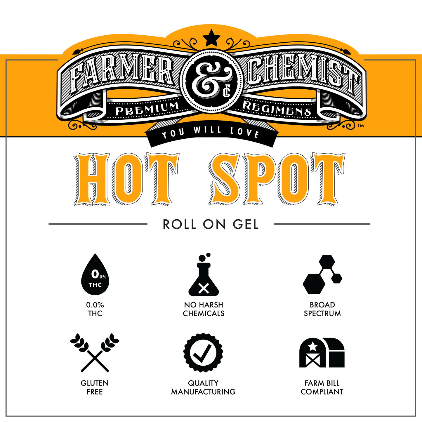 HOT HOT SPOT - Gel chauffant roll-on 3 oz - 900mg de CBD, 450mg de CBG (Pack de 4)