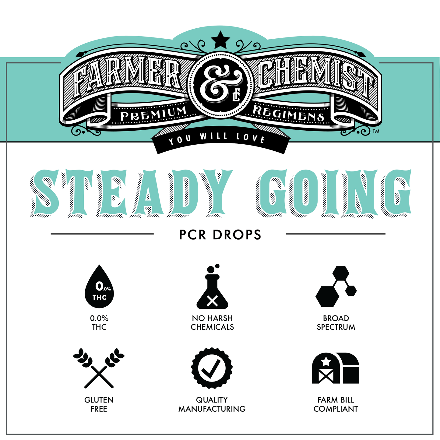 STEADY GOING - Natural 1000mg CBD PCR Tincture