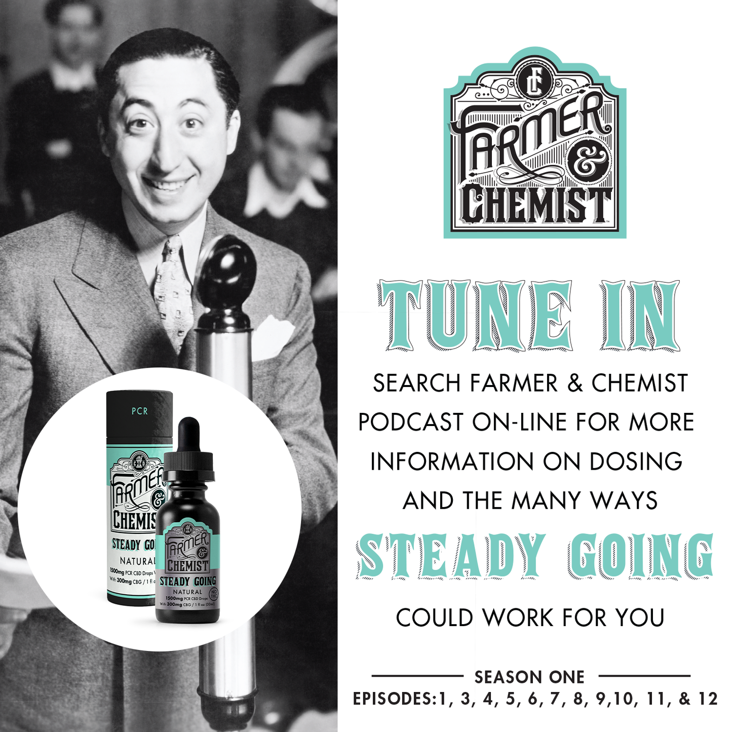 STEADY GOING - Natural 1500mg CBD / 300mg CBG PCR Tincture - Pain & Anti-Inflammatory
