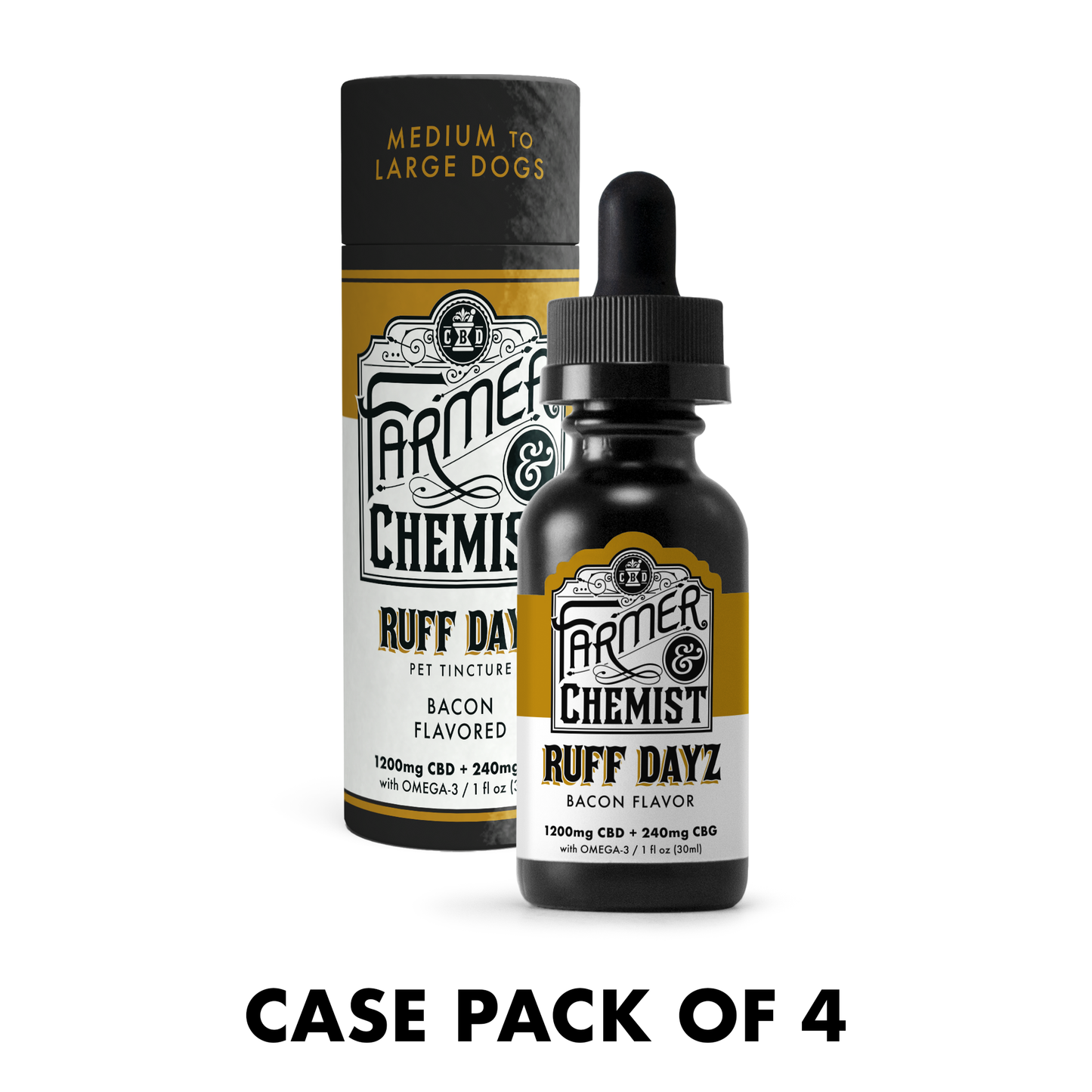 RUFF DAYZ - 1200mg Medium - Large Dog Tincture (Case pack of 4)