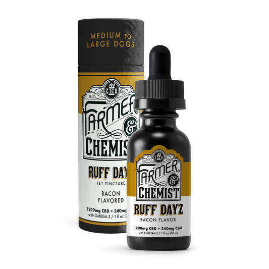 RUFF DAYZ - 1200mg CBD / 240mg CBG: Tinctura para mascotas medianas - grandes