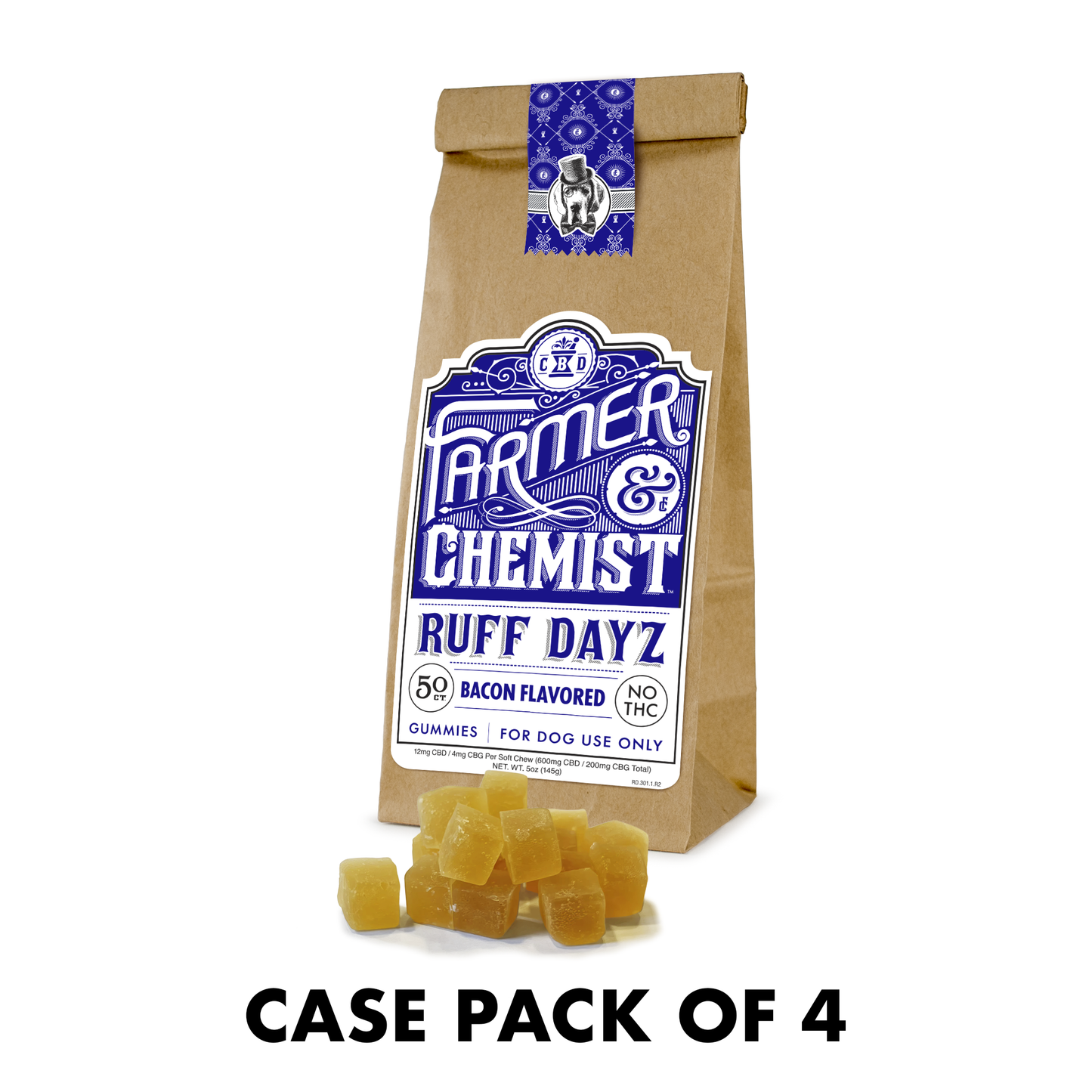 RUFF DAYZ - 50ct Soft Chews mit Rindfleischgeschmack für Hunde (Karton mit 4)