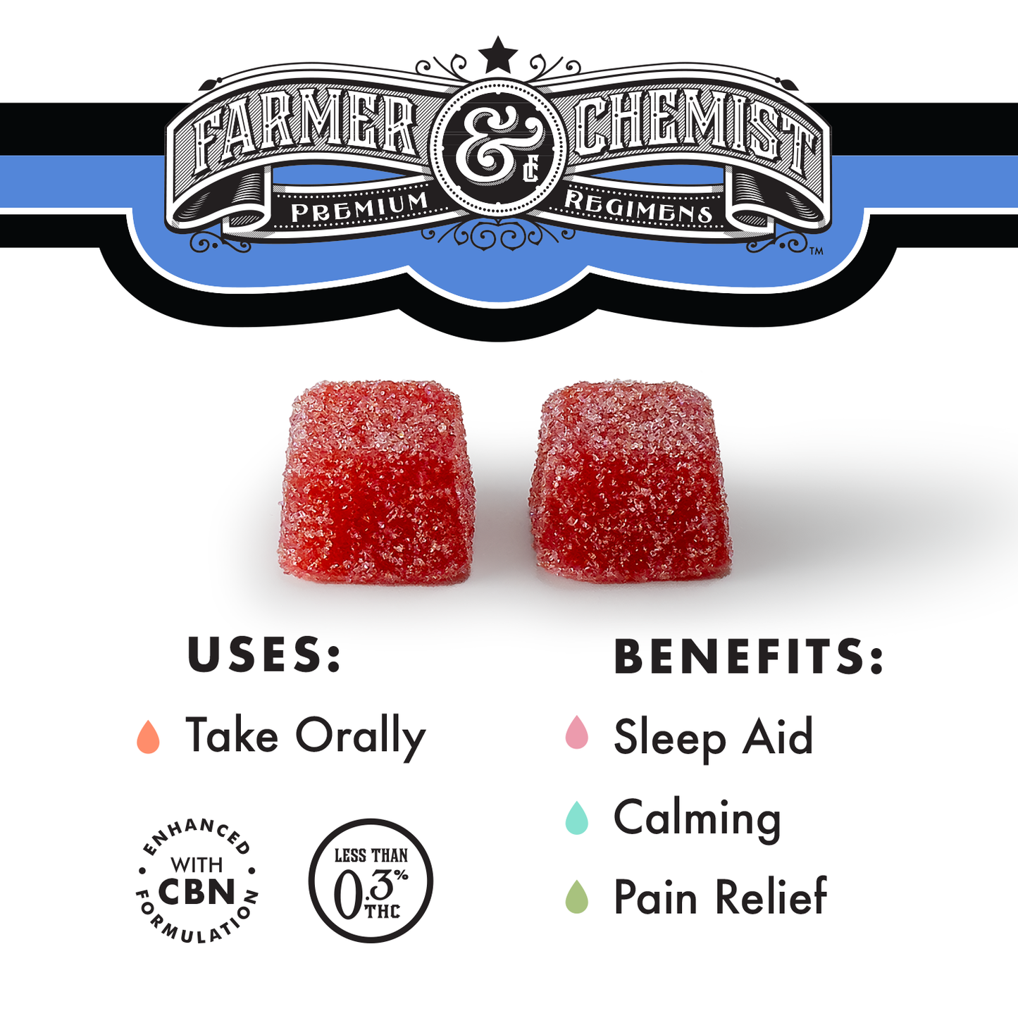 LECKERE GUMMIS - 30 Stück 35mg CBD / 5mg CBN / 4mg THC Gummis - Schlaf & Angst