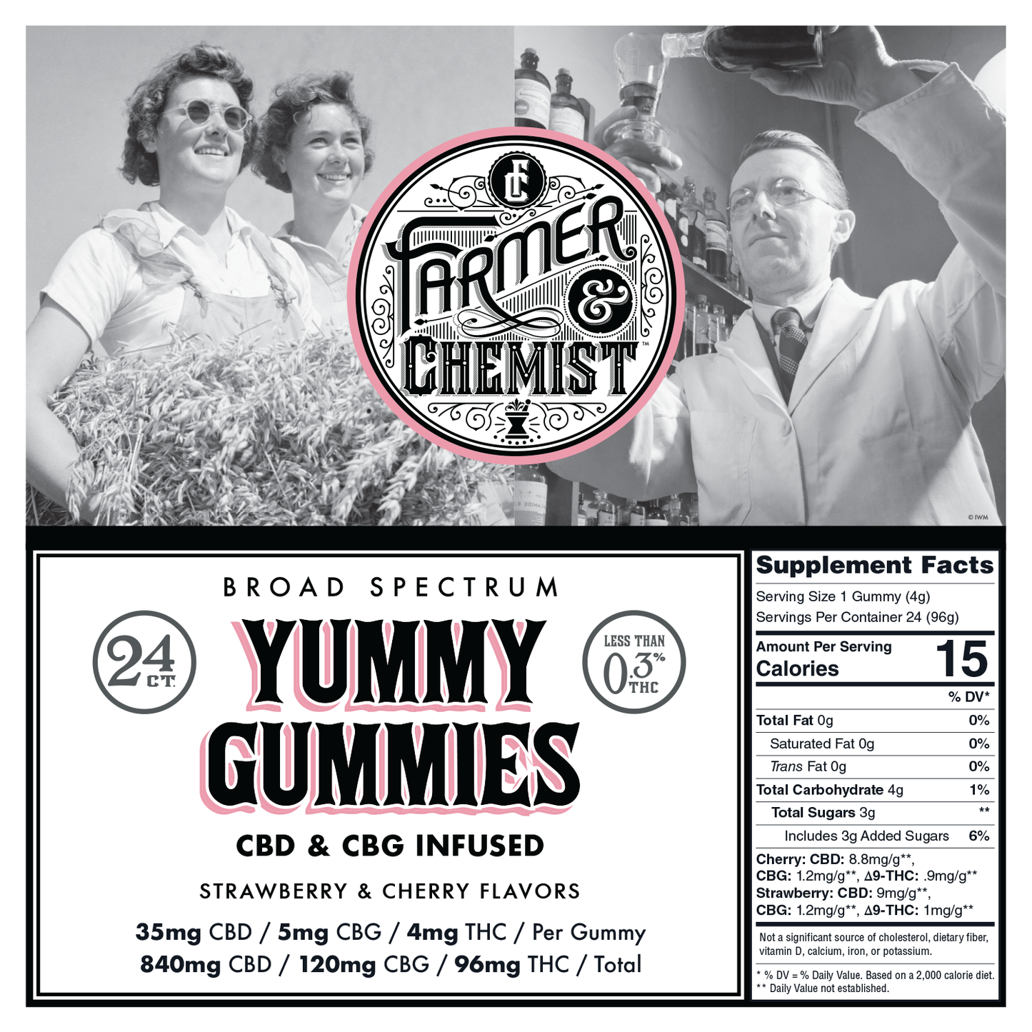 YUMMY GUMMIES - 24ct 35mg CBD / 5mg CBG / 4mg THC Gummies