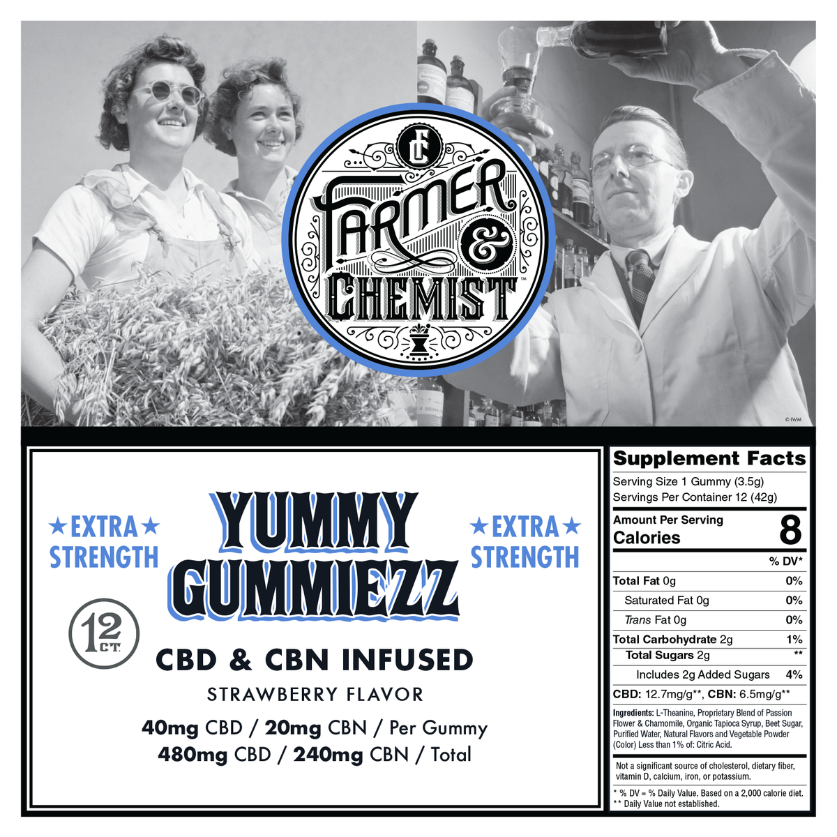 YUMMY GUMMIEZZ - 12 unidades: 40mg CBD / 20mg CBN / 5mg THC por gomita - Sueño y relajación