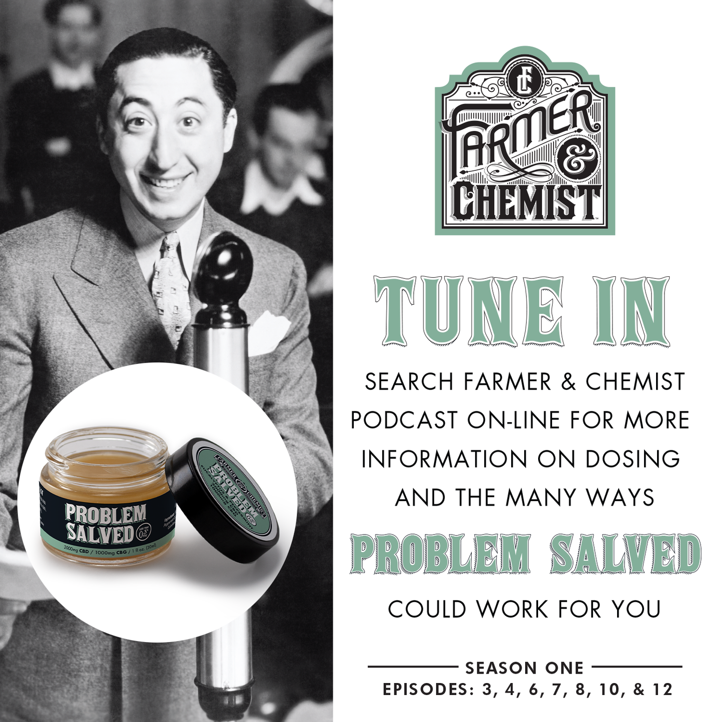 PROBLEM SALVED - 1oz. 2000mg CBD / 1000mg CBG with Eucalyptus and Peppermint (Case pack of 4)