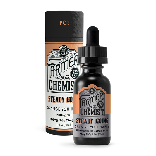 STEADY GOING - Orange You Happy 1500mg CBD / 600mg CBG / 75mg THC - PCR Tincture