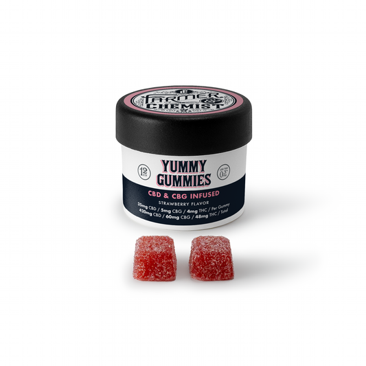 YUMMY GUMMIES - 12ct 35mg CBD / 20mg CBG / 5mg THC Gummies - Pain/Anti-Inflammatory