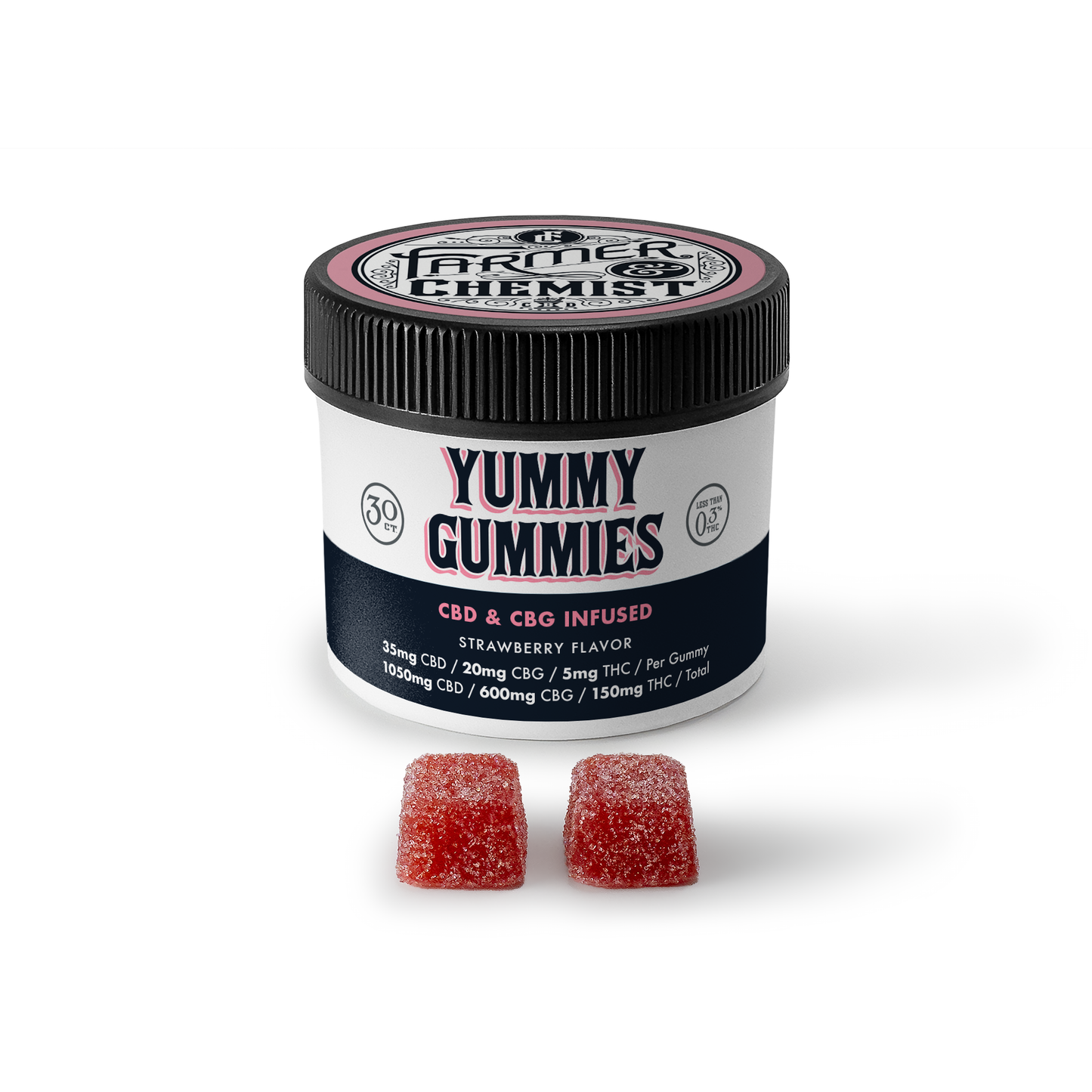 YUMMY GUMMIES - 30ct 35mg CBD / 20mg CBG / 5mg THC Per Gummy - Pain/Anti-Inflammatory
