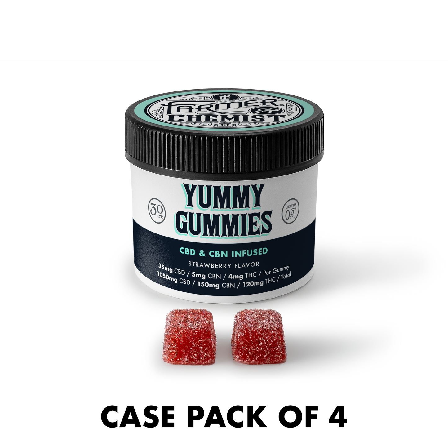 YUMMY GUMMIES - 24 ct 35 mg CBD/5 mg CBN/4 mg THC Gummies (boîte de 4)