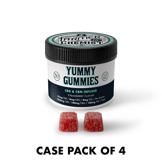 YUMMY GUMMIES - 24ct 35mg CBD/5mg CBN/4mg THC Fruchtgummis (Karton mit 4)