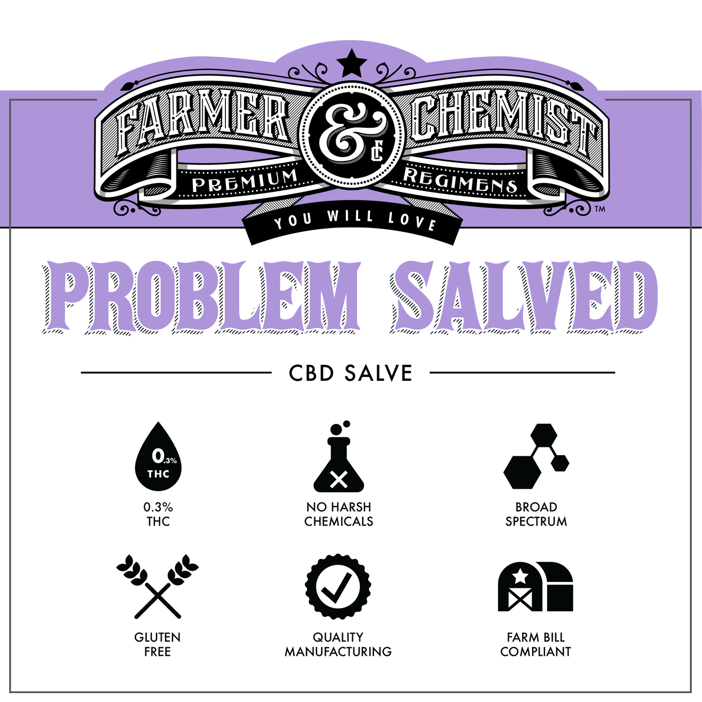 PROBLEM SALVED - 1oz. 2000mg with Lavender (Case pack of 4)