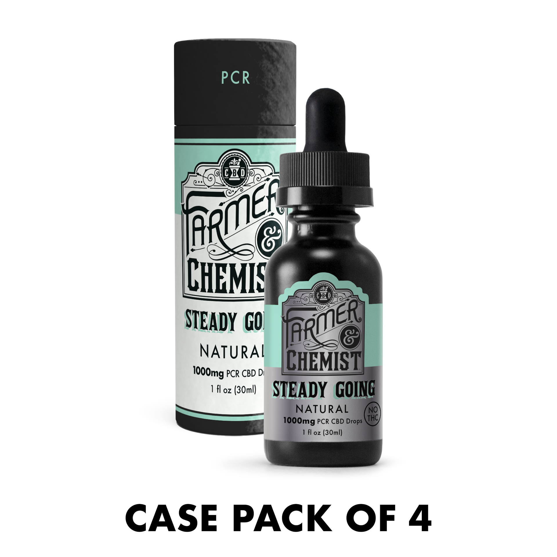 STEADY GOING - Natural 1000mg CBD PCR Tincture (Case pack of 4)