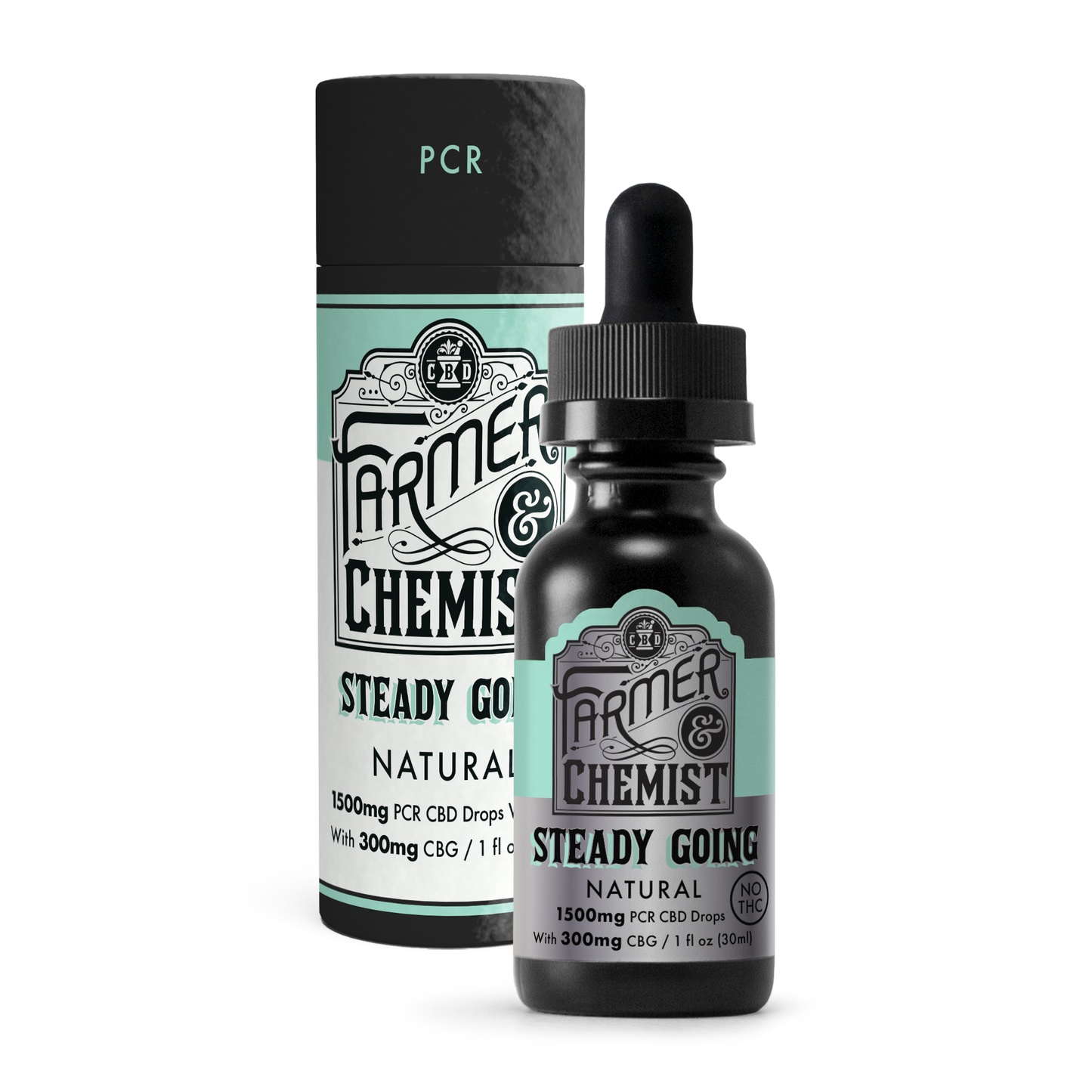 STEADY GOING - Natural 1500mg CBD / 300mg CBG PCR Tincture